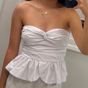 Aqua Women's White and Purple Crop-top